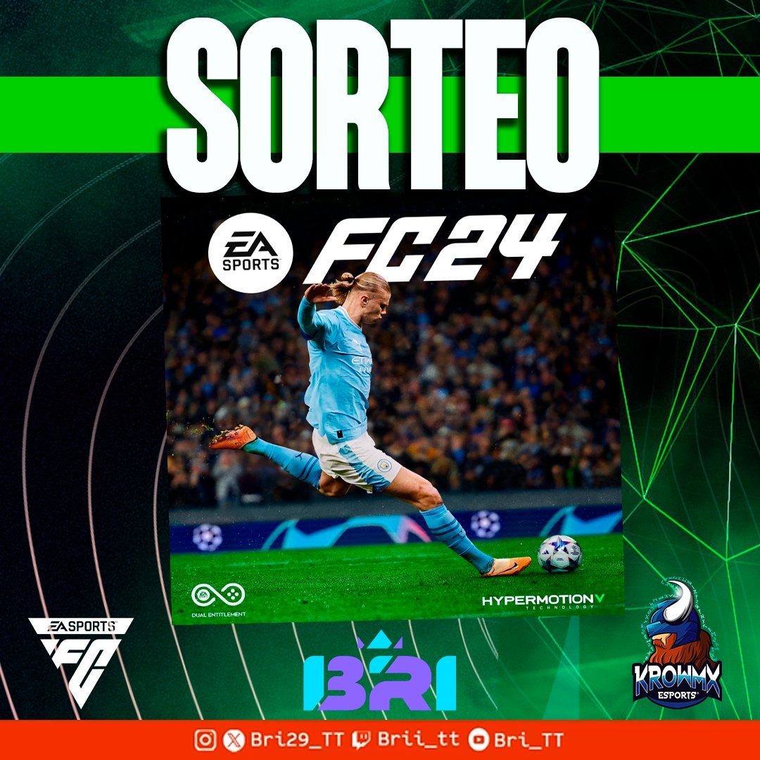 🚨 SORTEO 🚨

Amigos tenemos sorteo de un FC 24 o su equivalente en efectivo. El ganador se dará a conocer este domingo 22 de octubre en mi canal de twitch.

Para participar lo único que tienen que hacer es seguirme a mi y a <a href="/KrowmxEsports/">KrowMx Esports</a> dar like y rt a esta publicación.