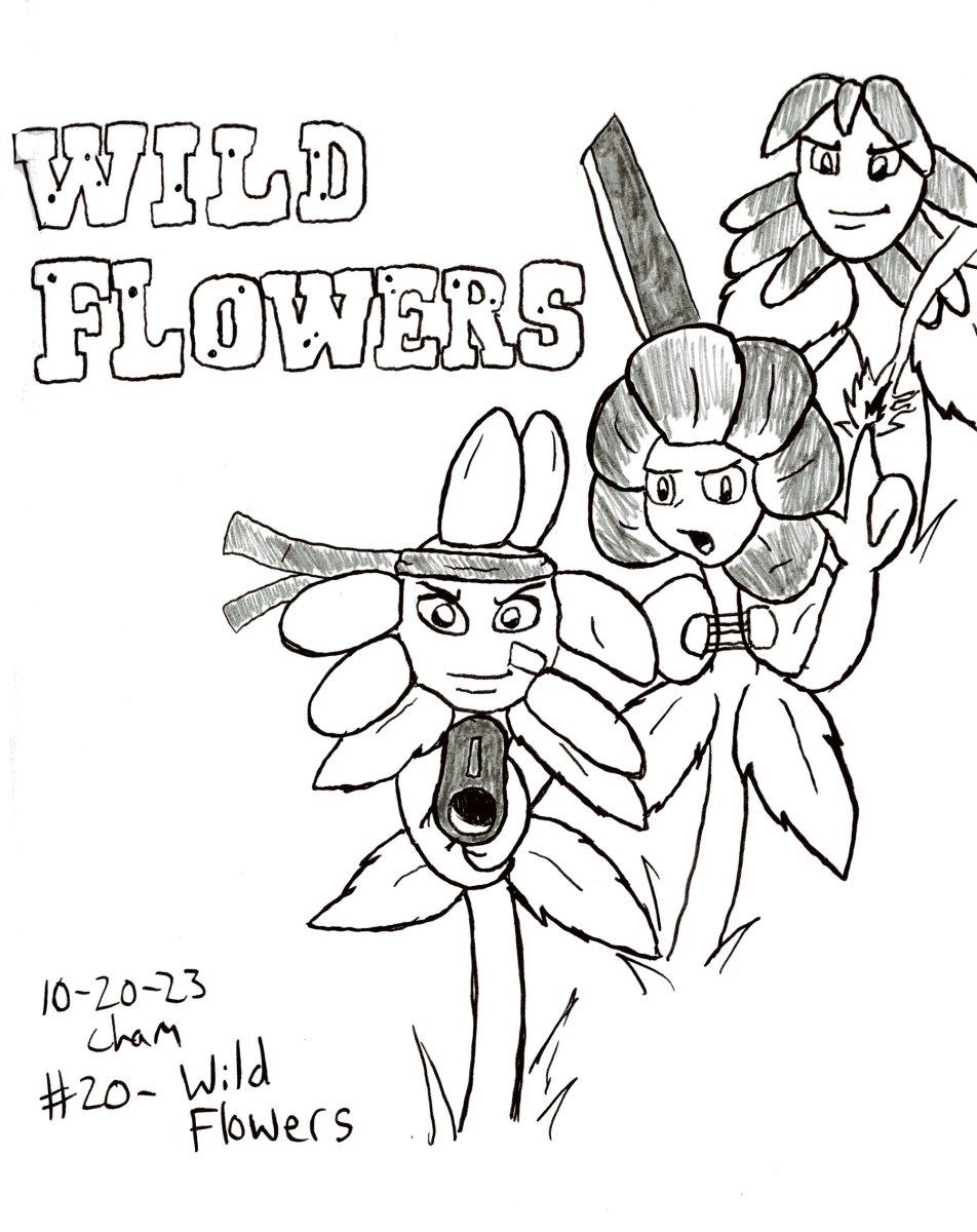 #Inktober Day 20 - Wild Flowers

This was a silly idea, but I don't regret it one bit. Referencing one of my favorite PlayStation RPG franchises (My favorite was the 2nd game!)
#art #wildarms