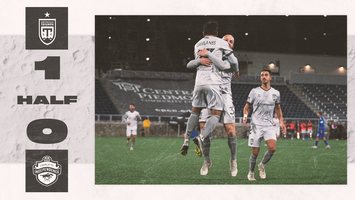 GVLTriumph's tweet photo. Up a goal at the break!
#CLTvGVL
#ForThe864 #TogetherWeTriumph https://t.co/LzWK6Icaz0