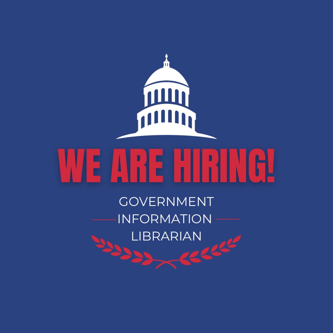 NichollsLibrary's tweet image. We are hiring! Want to work for us? Want to run our Government Information Department? Well shoot us a application and join our team!

jobs.nicholls.edu/postings/6568

(Government is spelled right this time…I hope -ab)