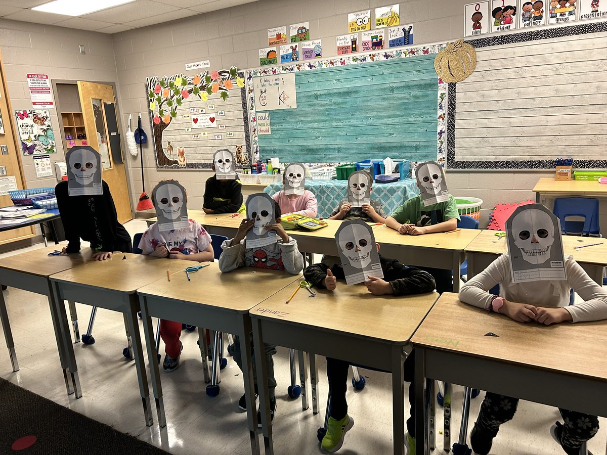 Today Mystery Science told us all about our skull and we made masks, too!  #lockespride #mysteryscience