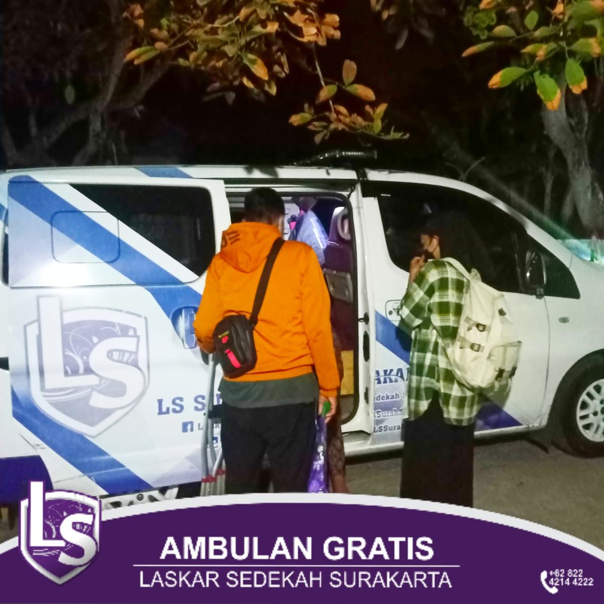 LSSurakarta's tweet image. 12 13 Oktober 2023

Ambulan mengantar

1. Ibu Giyarti
Kontrol dari Blimbing, Wonorejo, Polokarto ke RSUI Kustati.

2. Uswatun,
Pulang rawat inap pasca operasi kaki dari RS Prof.Dr.R.Soeharso Surakarta ke Ketapang, Pelutan, Pemalang.