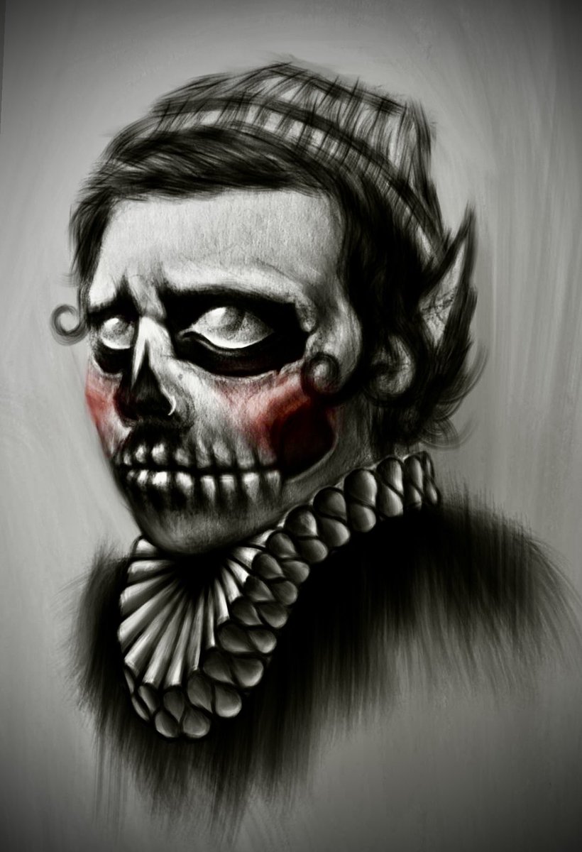 Amazing spooky portrait of me done by instagram.com/vendettadart?i…