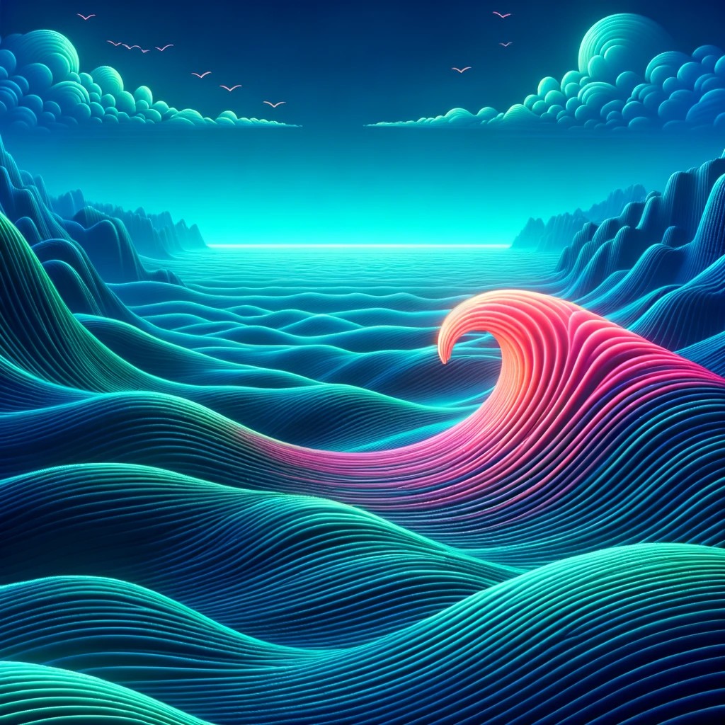 GptCoderman's tweet photo. 一波とサーファー。ネオンの朝。#波の美 #ネオンアート #chatgpt
Lone wave and surfers. Neon morning. #WaveBeauty #NeonNature #DAlle3 https://t.co/0LTmRhsRPf