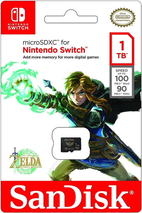 SanDisk 1TB microSDXC Card licensed for Nintendo Switch (The Legend of Zelda: Tears of the Kingdom Edition)   #ad