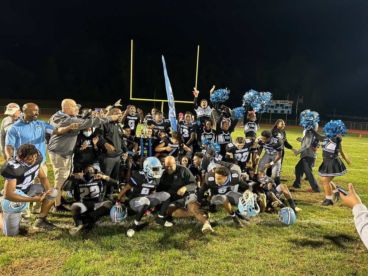 DickinsonRams's tweet photo. Rams win the Backyard Brawl against archival McKean, 21-12! #jdRamtastic https://t.co/CgBOs14H06