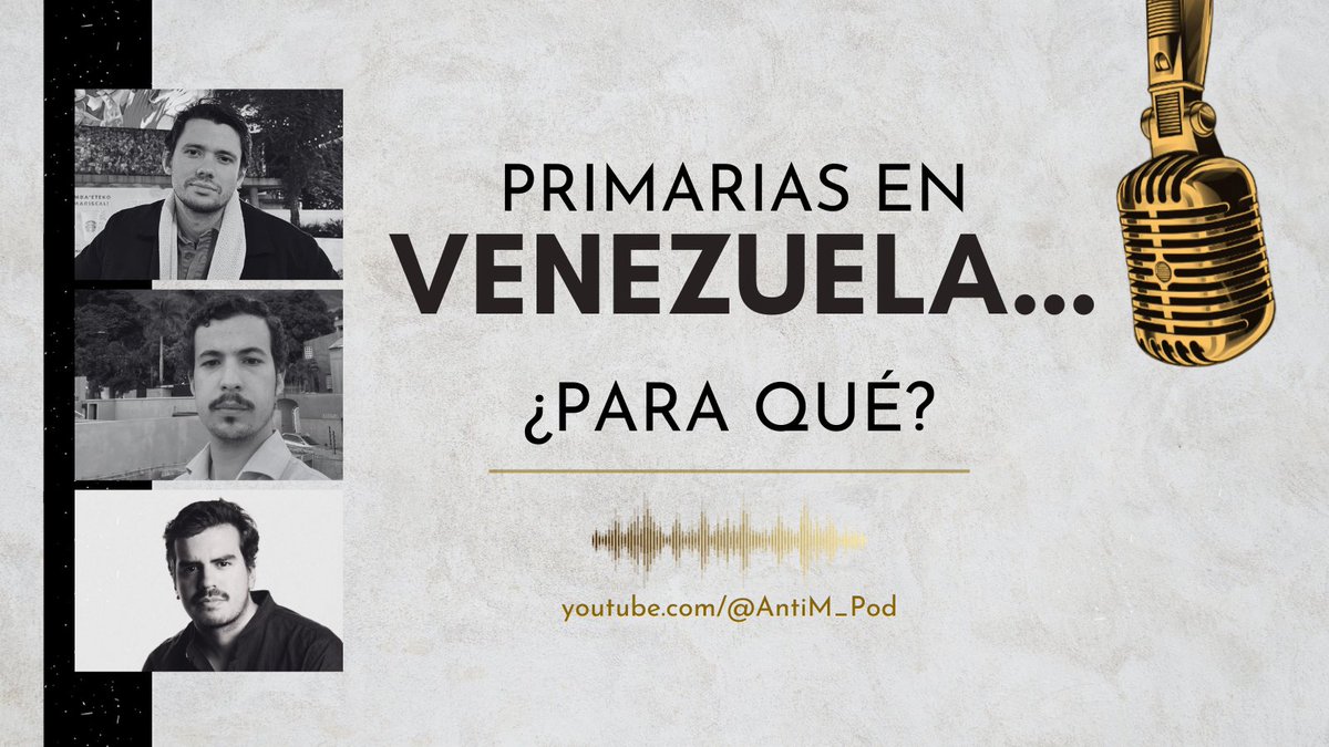 AntiM_Pod's tweet photo. Salió el 1er episodio: "Primarias en Venezuela... ¿para qué?" con @OrlvndoA como invitado.

A día y medio de las primarias, análizamos si todavía tienen sentido, el impacto del acuerdo de Barbados, y muchas cosas más. ¡Mírenlo que el domingo es tarde!

https://t.co/URvTMz2PMc https://t.co/N65haeHjb6