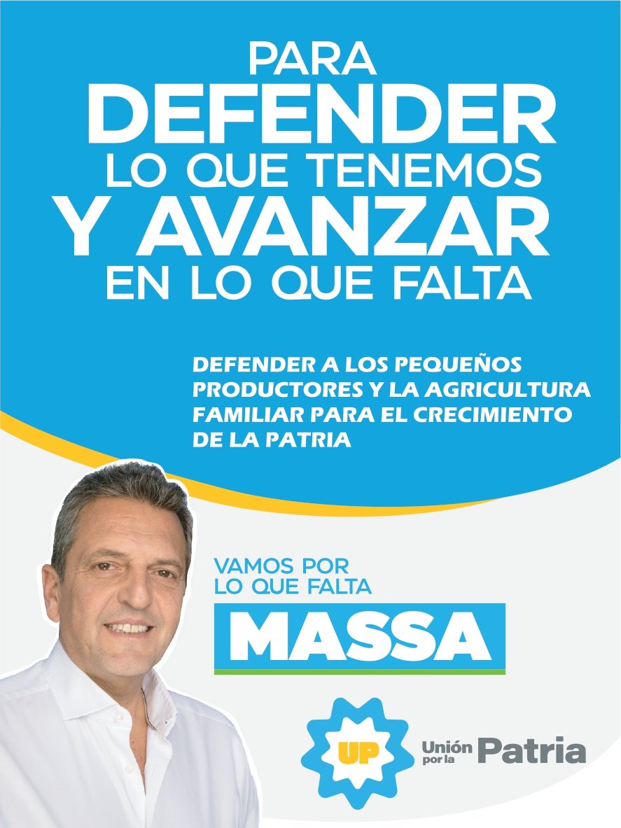 ruso_2011's tweet photo. Para defender lo conquistado y avanzar con la lucha en lo que nos falta! Defender a los pequeños productores es defender la Patria!
@unionxlapatria la herramienta para cerrarle el paso a la derecha reaccionaria de Bullrich y @JMilei 
#MileiNo 
#MassaPresidente https://t.co/RZmwE4mrgE