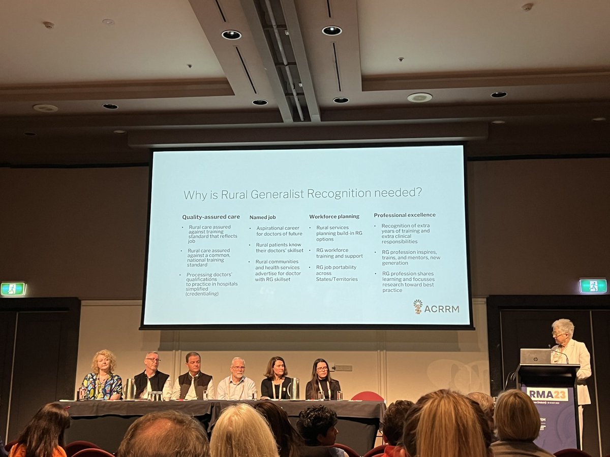 1NicolaMurphy's tweet photo. Rural Generalist recognition is still coming but well and truly overdue. Because I want to be a Rural Generalist “when I grow up”. 
 #RMA23 https://t.co/DlwW5zDGVx