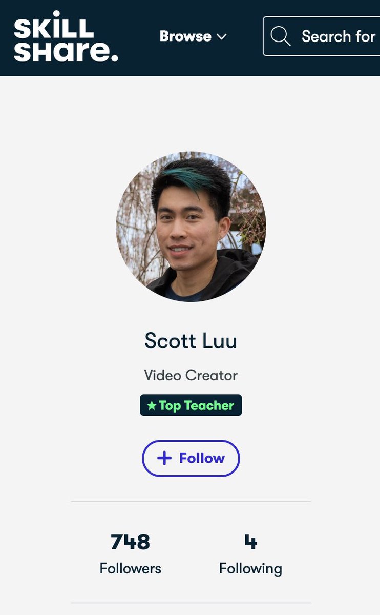 ScottyLuu's tweet image. I recently got invited to Skillshare's Top Teacher group! Very glad that my classes have helped others learn more about video and audio production.
If you're curious - skillshare.com/r/user/dreamlet
#skillshare #videoediting #videotutorials
