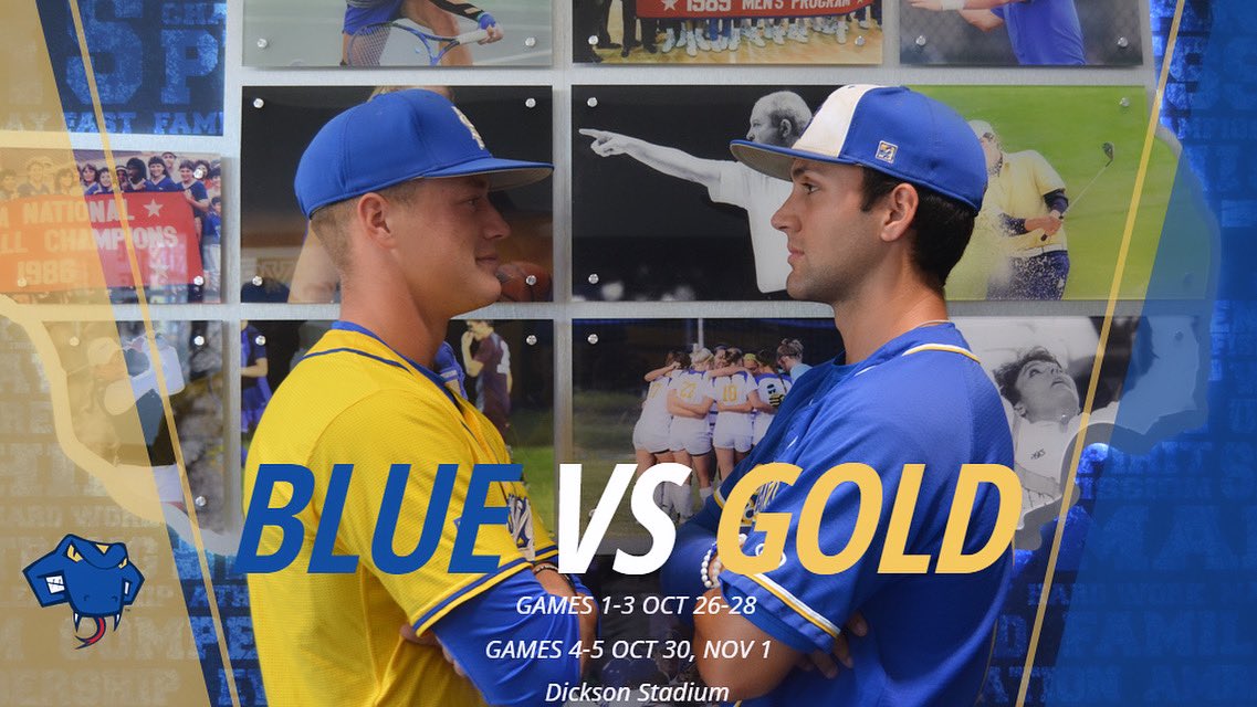 It’s here! Our Blue Gold World Series begins next week!

Games 1-3 October 26-28
Games 4-5 October 30 and November 1 if necessary.