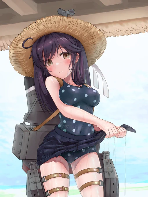 #艦これ #潮 とっくに夏終わっていますが軍用カルピス柄の潮ちゃん