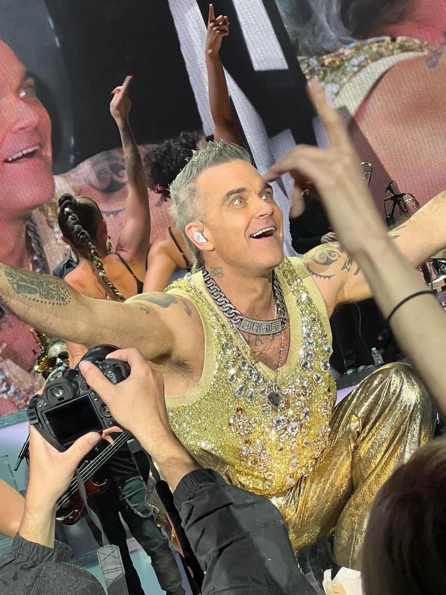 rwfanfest's tweet photo. “I do know quite often, most gigs, there’ll be somebody at the front, or a group of people that are obviously going through something.
And I don’t know why it is that *I* am eliciting this emotion from THEM.
I just know it IS.”
@robbiewilliams 2023
#XXVtour
#robbiewilliams https://t.co/cNPW2EwAgl