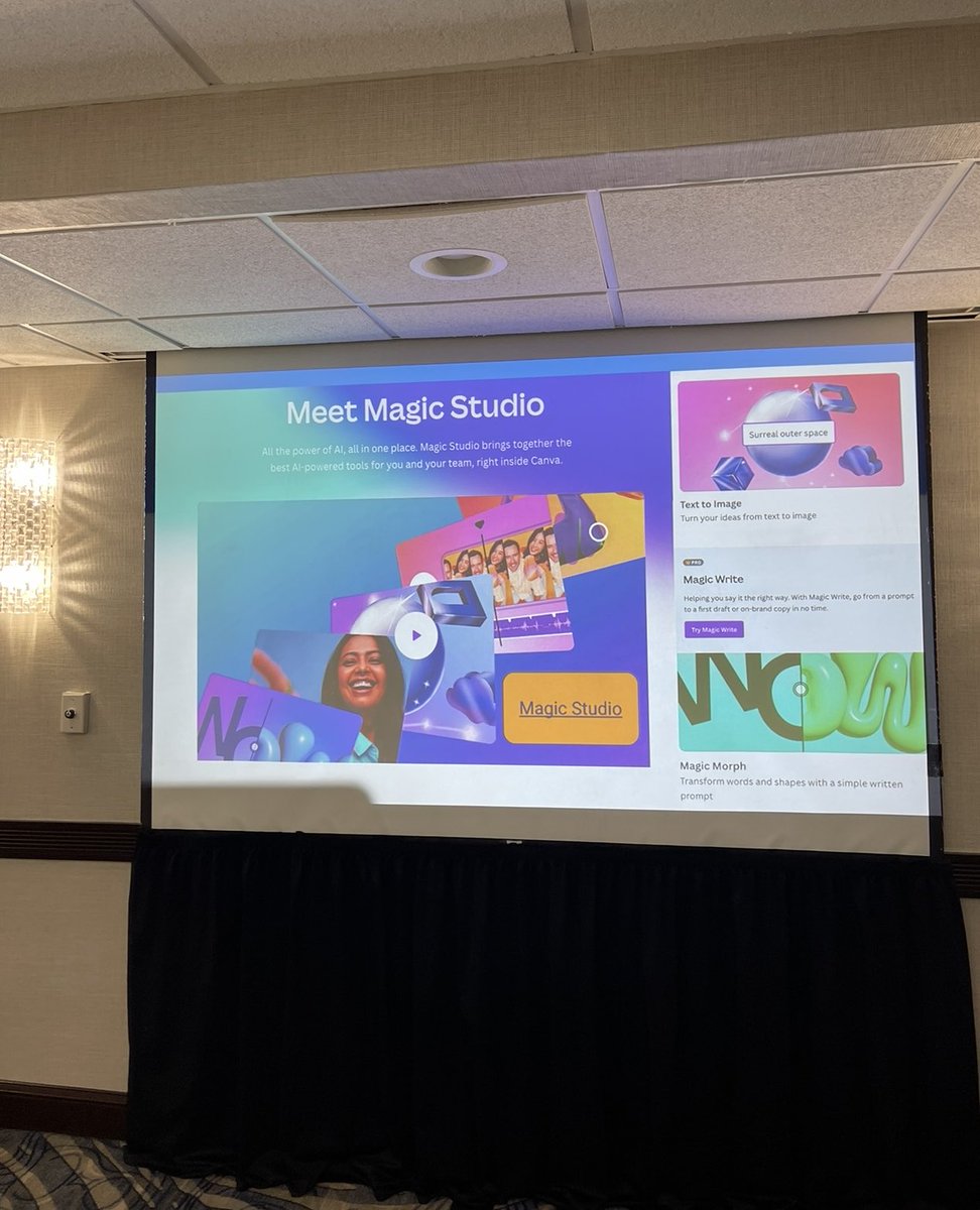 newyork3012's tweet photo. 💫 Loved presenting at the ⁦@litechsummit⁩ on ⁦@canva⁩, #AI, design thinking and design focused projects! https://t.co/HpxzUrGncK