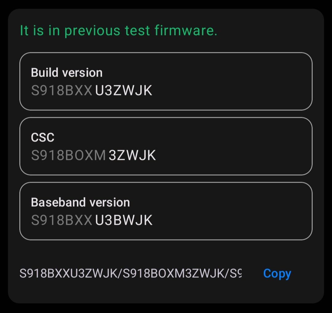Beta News ‼️ Samsung Galaxy S23 Series One UI 6.0 Beta Build Update To U3ZWJK U3ZWJI ➡️ U3ZWJK Build Version :S918BXXU3ZWJK/S918BOXM3ZWJK/S918BXXU3BWJK #OneUI6 #GalaxyS23 #GalaxyS23Plus #GalaxyS23Ultra