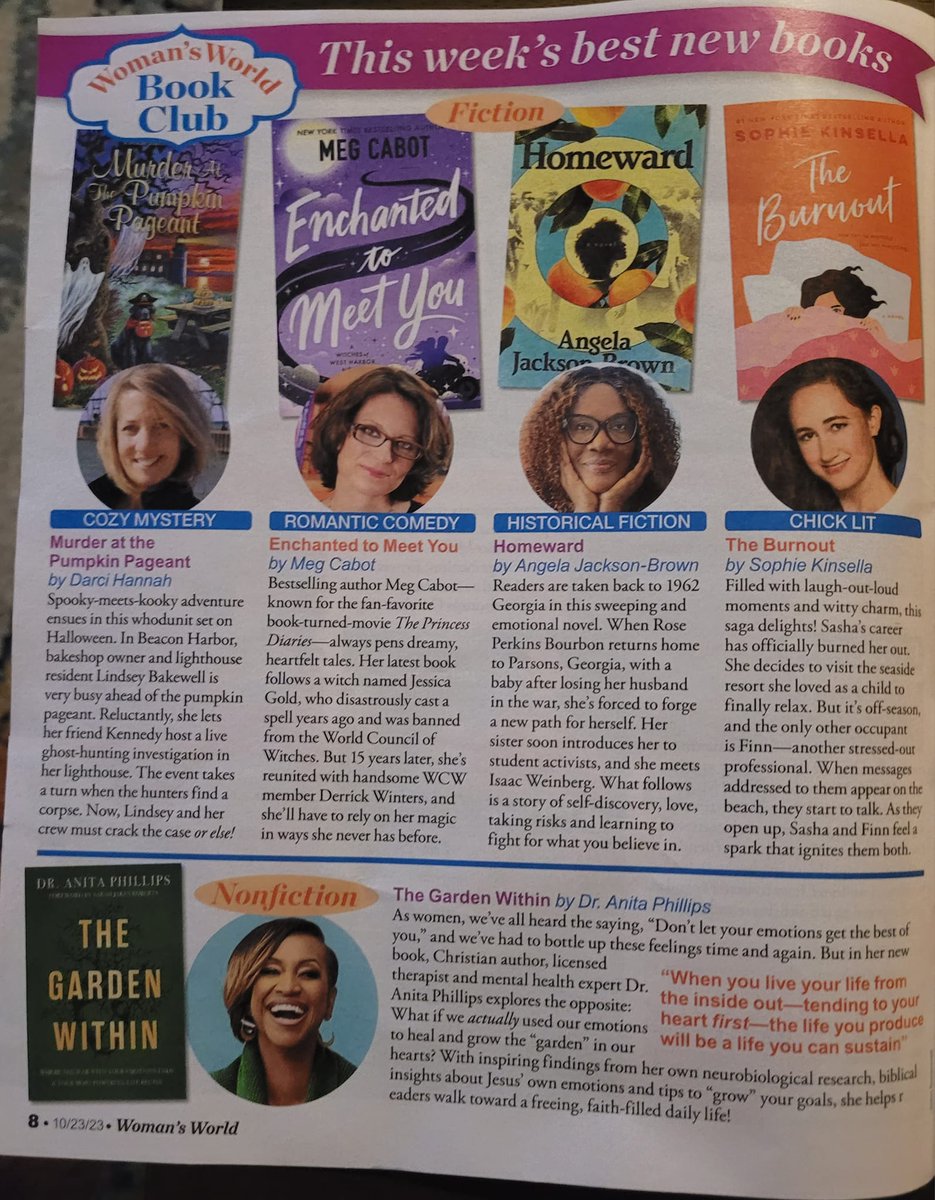 THANK YOU to @WomansWorldUS for selecting my novel, #Homeward as one of 'This week's best new books.' I have consulted your list throughout the years and to think, now my book has made it into your pages. I am humbled. #harpermuse #speilburgliterary #historicalfiction