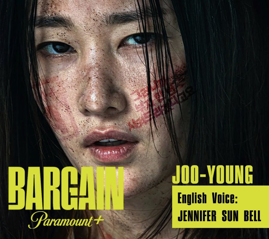 Absolutely thrilled to announce that I’m the English voice of Jeon Jong-seo as Joo-Young in <a href="/paramountplus/">Paramount+</a> #BARGAIN. 

Critically acclaimed and to say this was a rollercoaster of a ride would be an understatement.😵

Much love to my friend/director <a href="/hezzy_starrVO/">Heather Gonzalez</a> &amp; <a href="/AtlasTalent/">Atlas Talent Agency</a>💜
