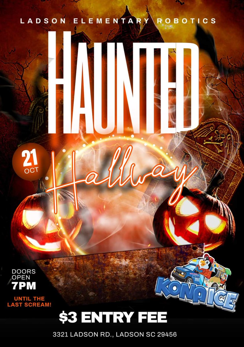 Saturday,  support our Robotics Team by visiting our Annual Haunted Hallway!! <a href="/CCSDConnects/">CCSDConnects</a>