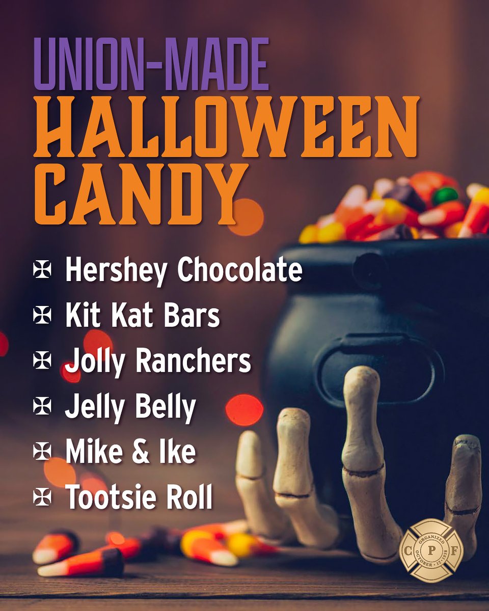This is not a trick! Treat yourself to union-made sweets for Halloween. #BuyUnion #UnionStrong