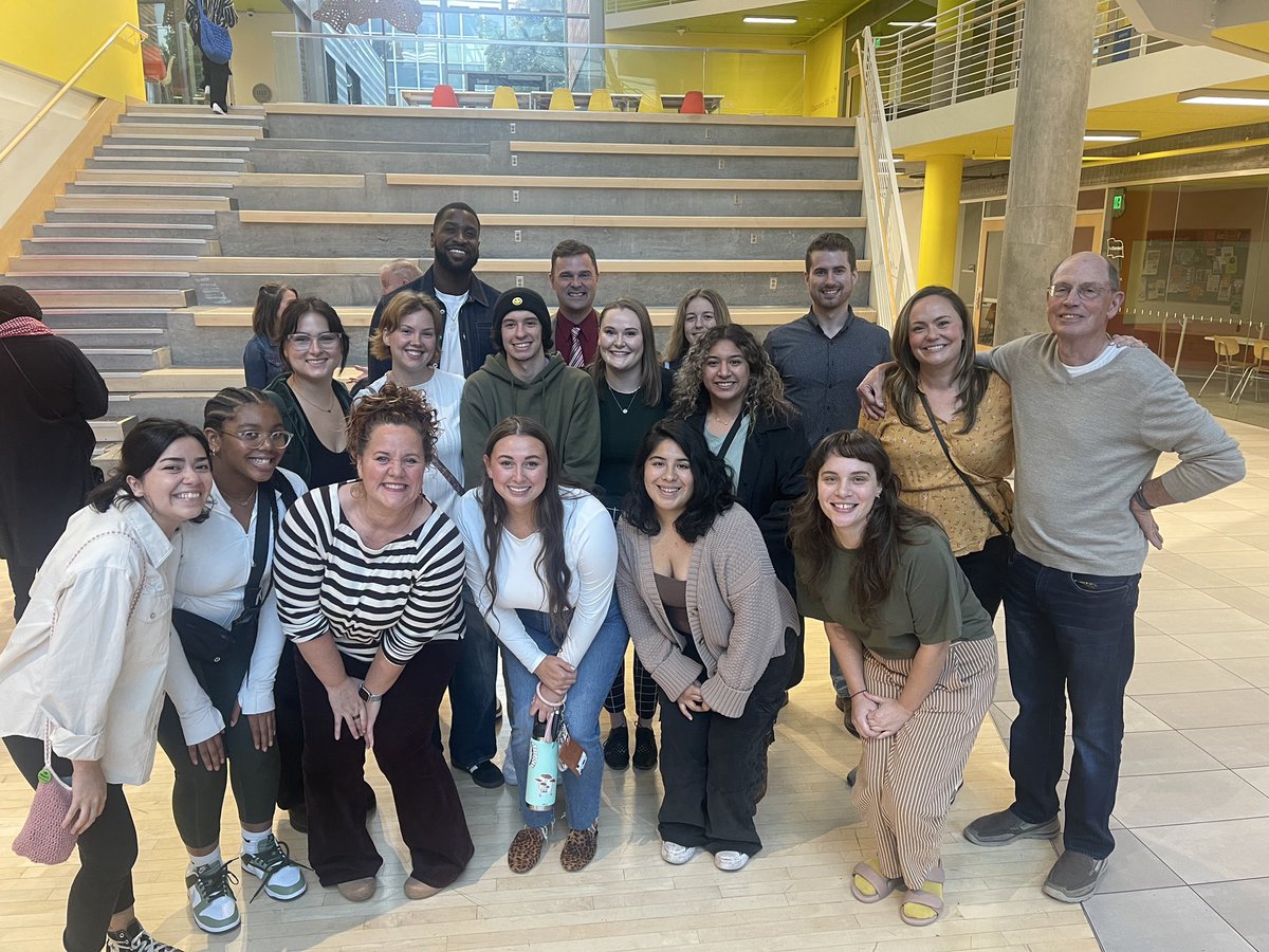 Fantastic afternoon with @pacificu CSD students and faculty listening to @MKG14 and @change_n_impact on how to support kids who stutter. What an inspirational and joy filled time. @goboxers
