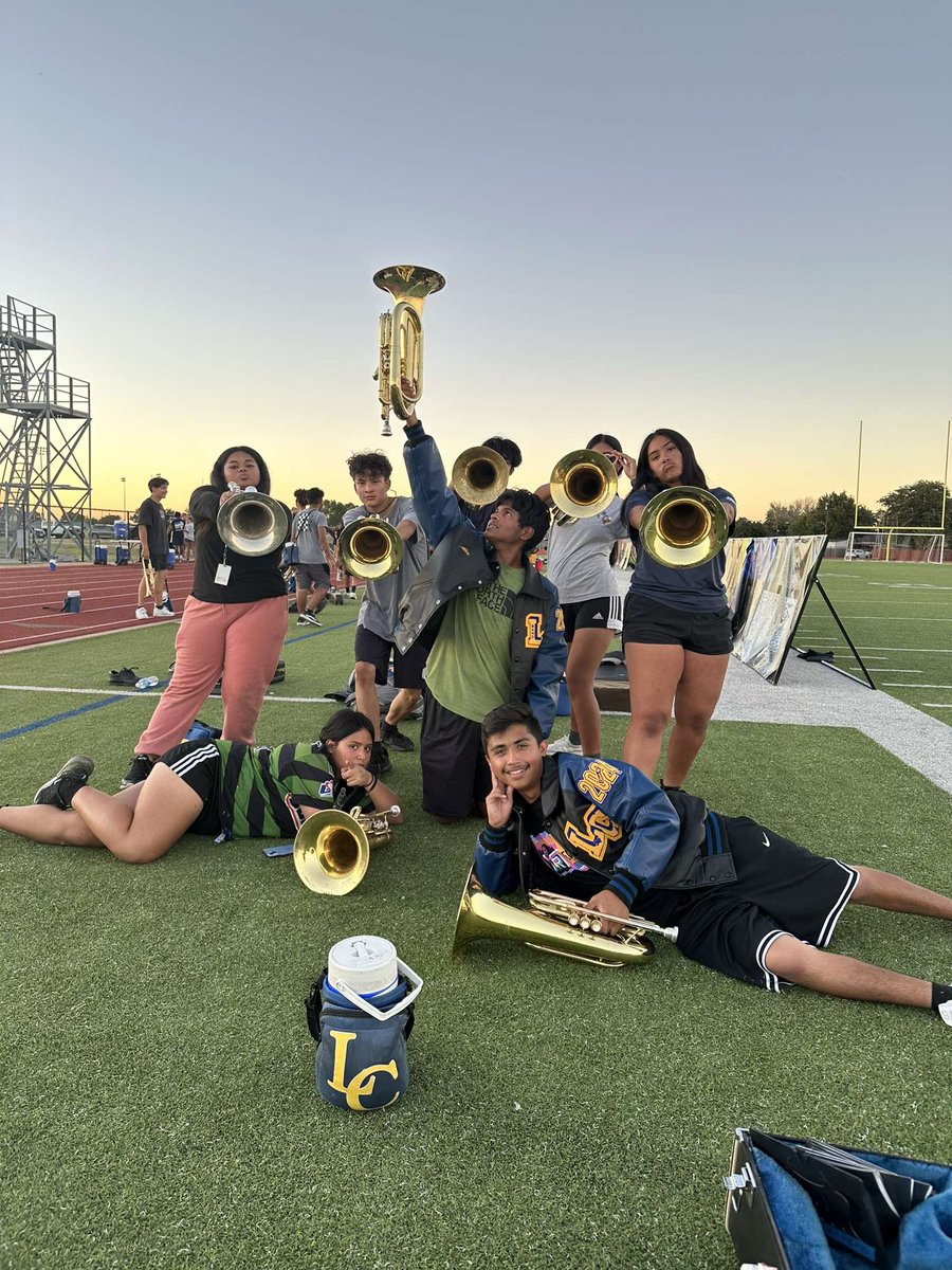 LC_Baritones's tweet photo. We had our last rehearsal of the year! Come see us perform our show “Art Evolved” at the Mesquite Memorial Stadium tomorrow at 3:45PM for the preliminary round of the UIL Area C Marching Contest! We hope to see you there 😁 https://t.co/4J9rIXpsCK