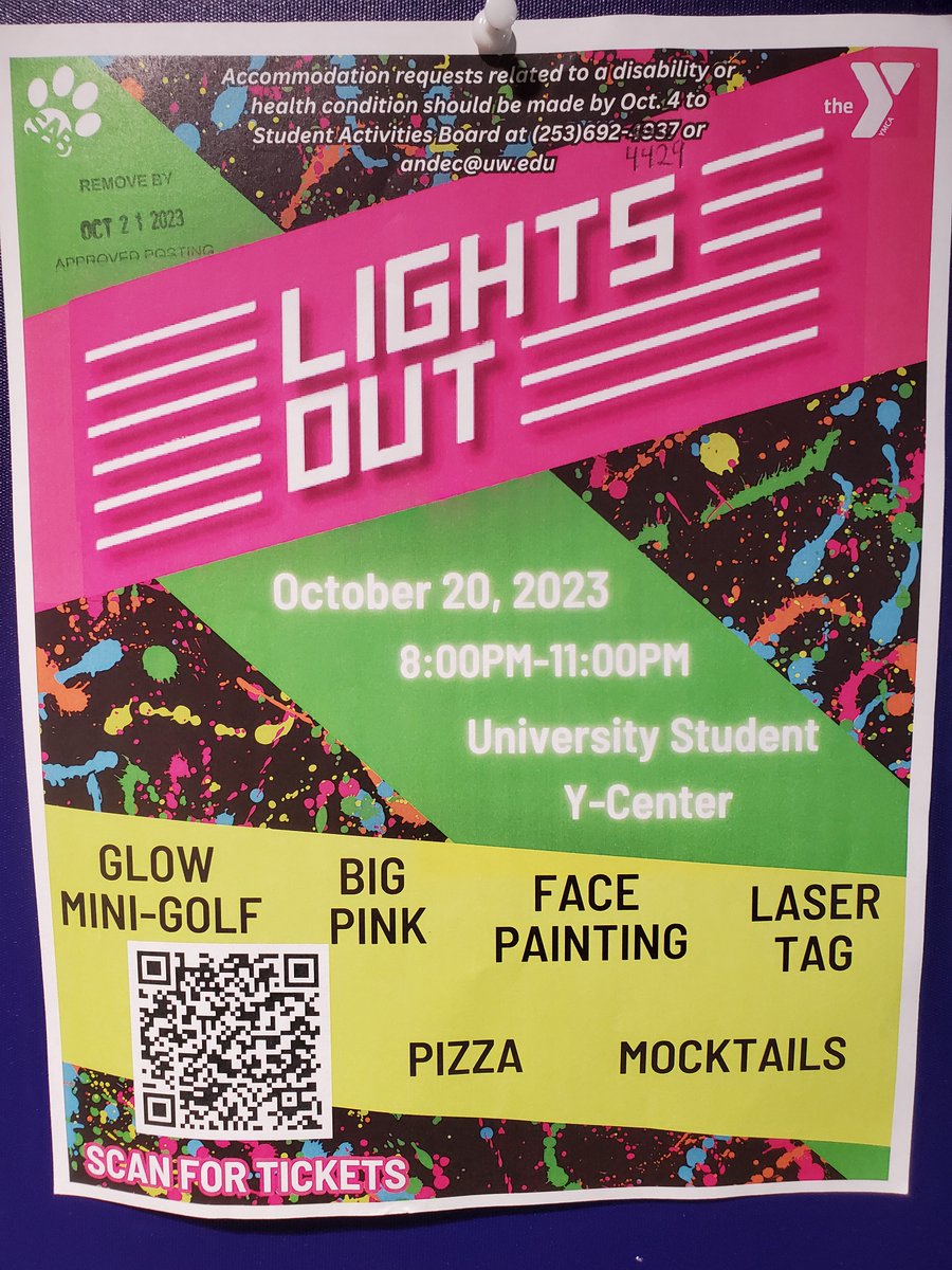 UWTLedger's tweet photo. Not sure what to do tonight?

The @sabuwt is hosting an fun-filled event at the University Y, tonight, from 8 to 11pm.

More information, and to register for the event, can be found on DUBNET.

Photo by UWT Student Activities Board https://t.co/Ngb7TRPqH0