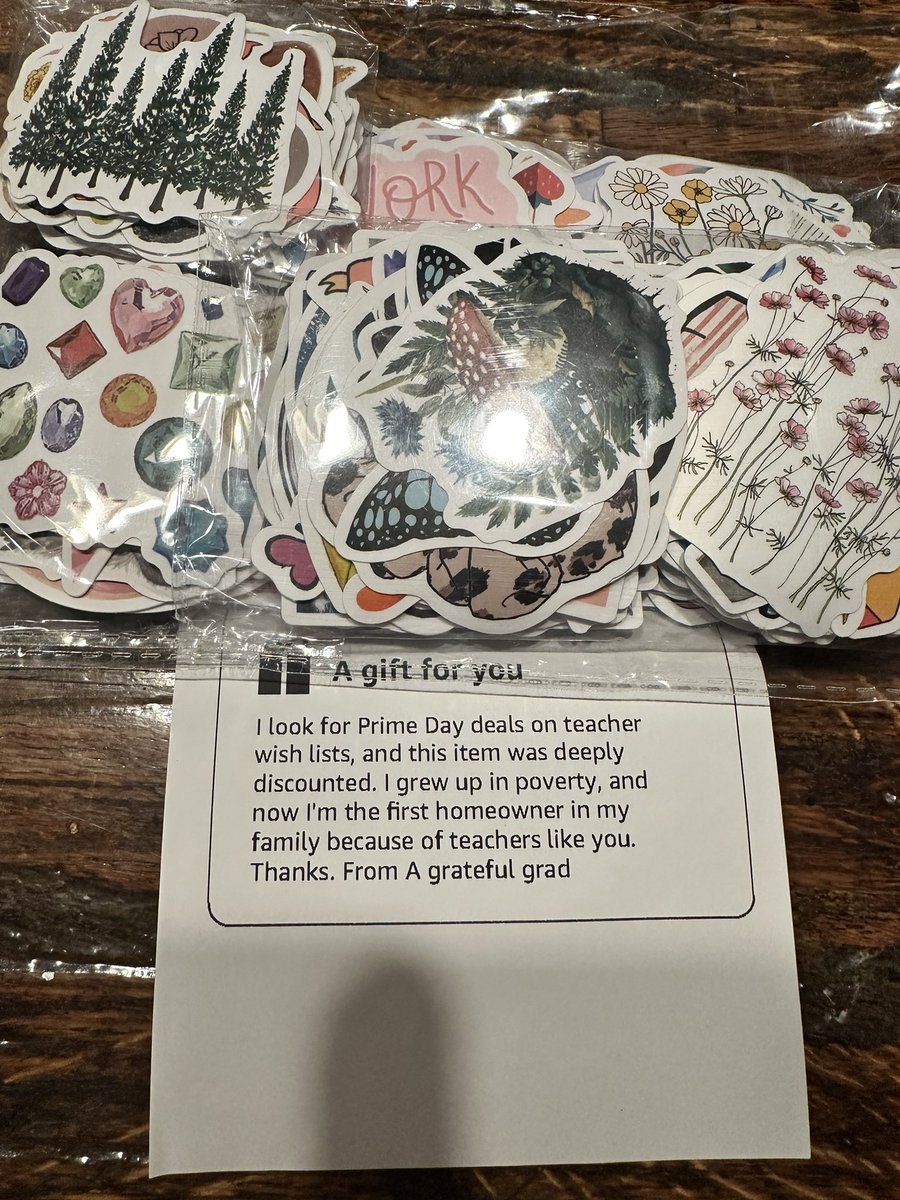 This showed up at my house today 😭😭😭 thank you, Grateful Grad. You have no idea how much I needed this today! #clearthelist #supportteachers #educationmatters #randomactofkindness