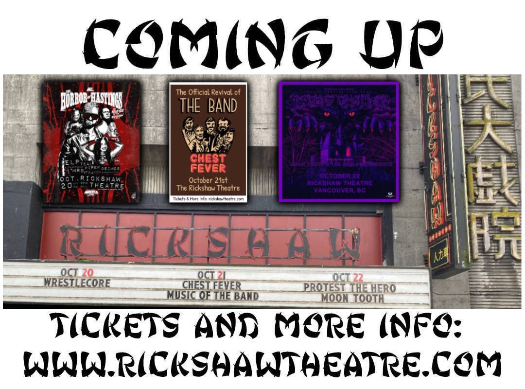 RickshawTheatre's tweet photo. COMING UP... Here's our next few shows!
Tickets and more info on our website: https://t.co/VX190wrHKh
#rickshawtheatre #yvr #livemusic #livevan #vancity #vancouvermusic #concert #vancouver #nightlife #vancouverconcerts #do604 #whattodoinvancouver #show #thisweek #comingup https://t.co/3i32OezlZ1