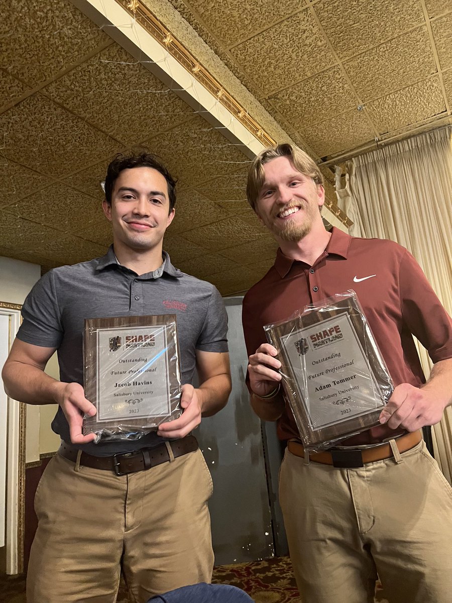 It was an honor and a blessing to receive the Outstanding Future Professional Award at @SHAPEMaryland’s 2023 Awards Banquet. A huge thanks to all of my professors and coaches for believing in me and cultivating an environment where I can be the best version of myself.