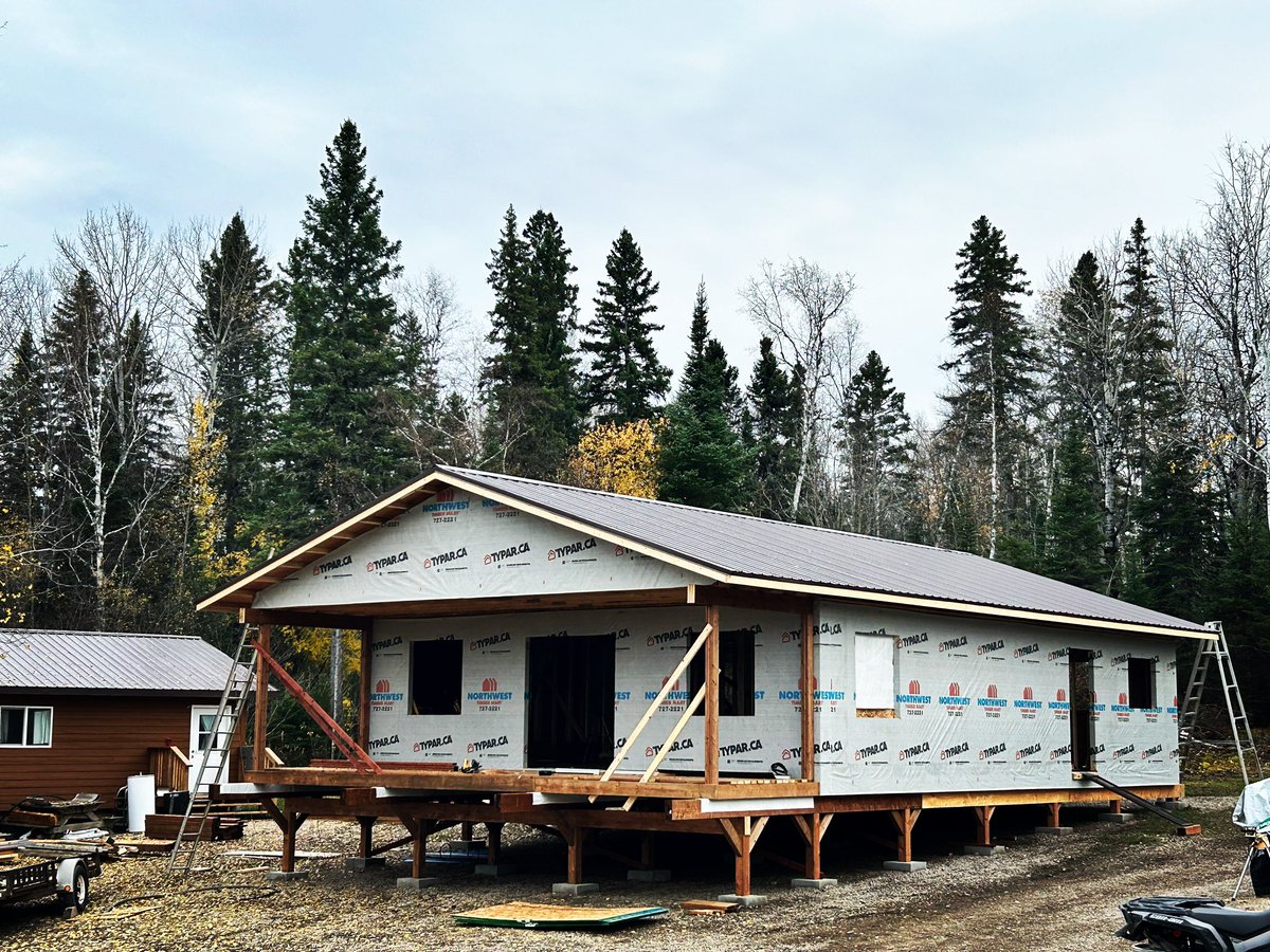FishHuntPLC's tweet image. In just 6 weeks we are wrapped in before winter! We did it!
#cabin8 #perraultlakecamp #webuildthings #readyforwinter #adultlego #piecebypiece #teamtycholis #workinghard #progress