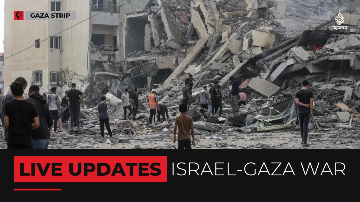 AJEnglish's tweet image. Israeli bombardment of Gaza continues as hundreds of people remain missing under the rubble.

🔴 Follow our LIVE coverage: aje.io/51fghl