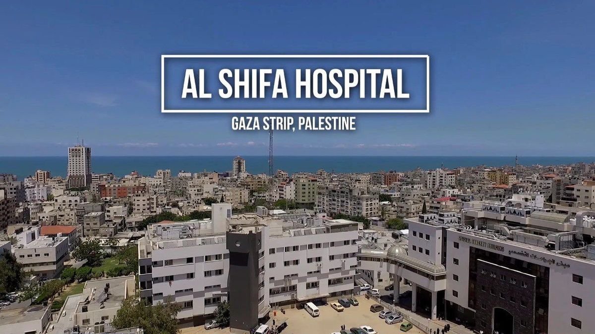 🚨NOW: Israeli Airstrike Near Al-Shifa Hospital in North Gaza. More than 40,000 displaced people are present in Al-Shifa Medical Complex.