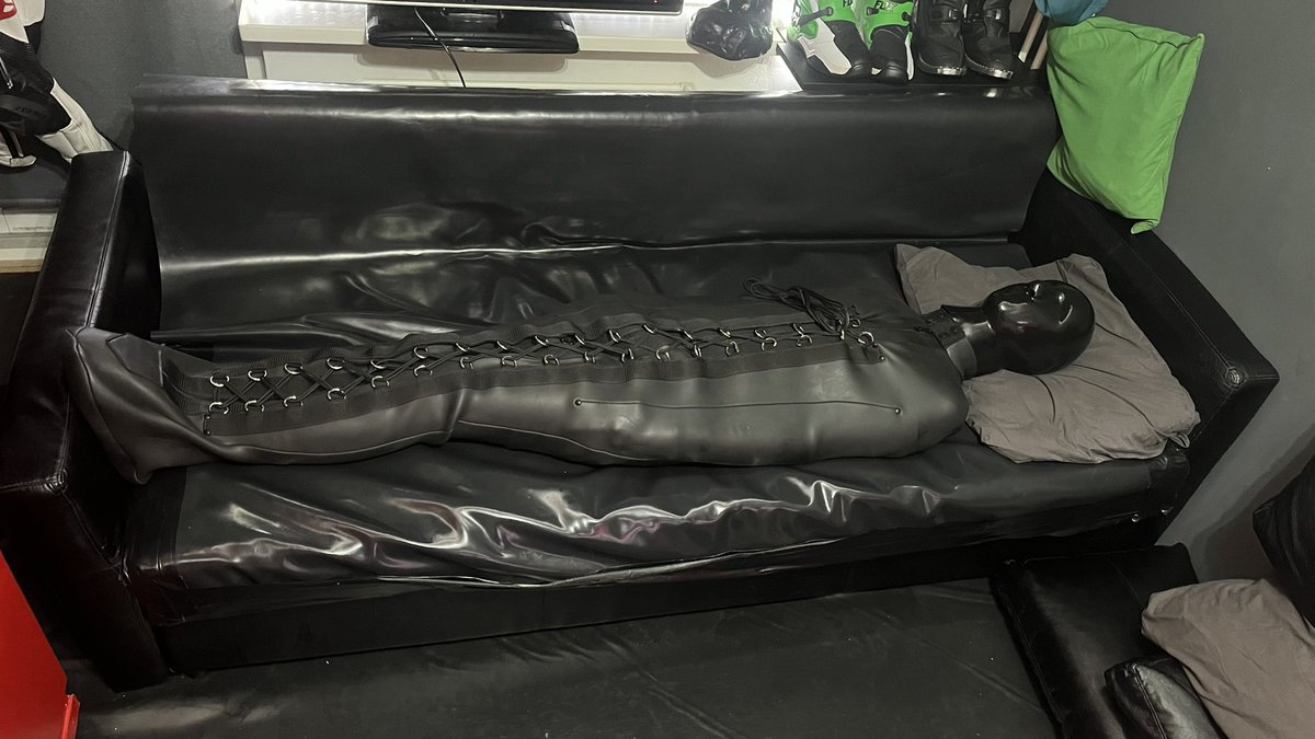 <a href="/sub_archie/">Sub Archie</a> getting some proper treatment in my m2m <a href="/MrSLeather/">Mr-S-Leather</a> neoprene bodybag, it fits him pretty good!