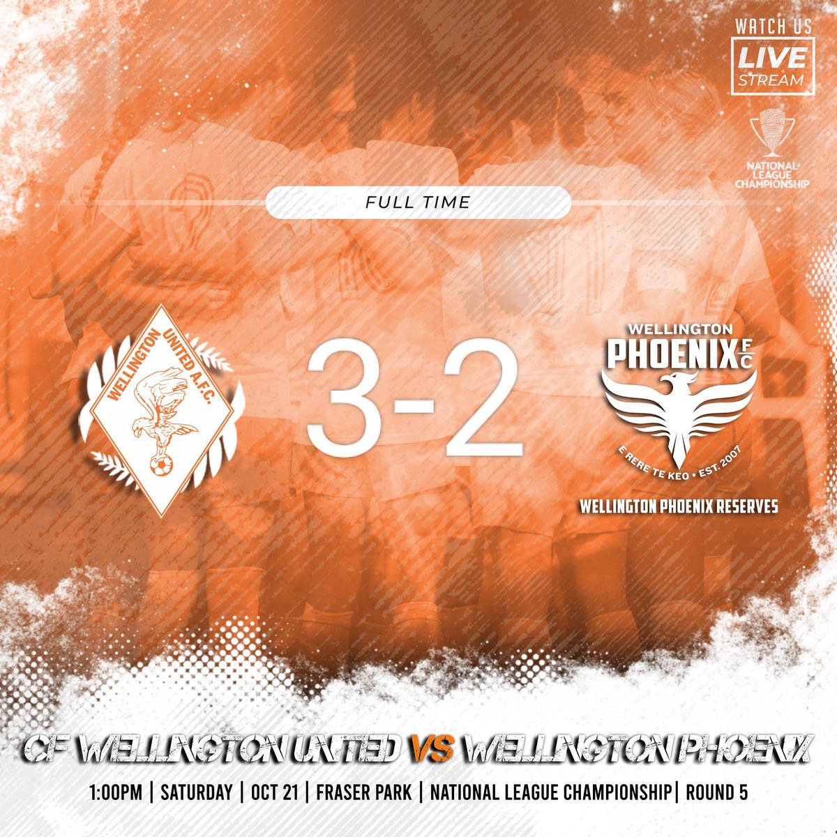 Full Time | 🔶🔷

@_capfootball 
@newzealandfootball 

#wellingtonunited
#nznationalleague