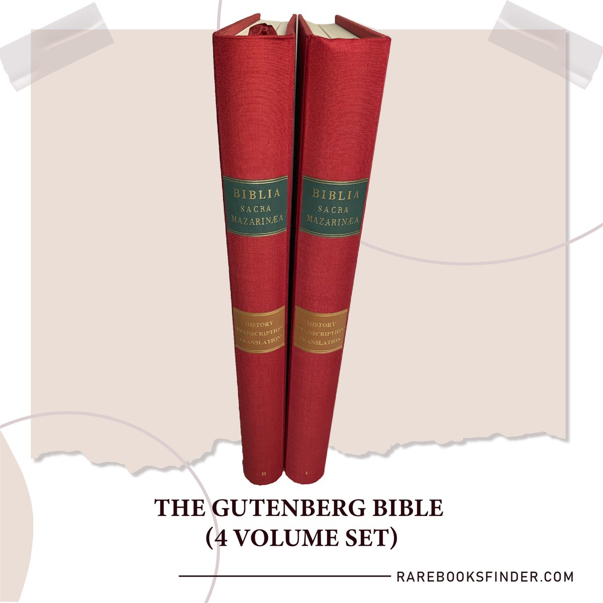 FinderRare's tweet photo. 📚 Dive into history with The Gutenberg Bible! This 4-volume set is a true masterpiece, with translations &amp; explanations in English.
#Bibliophile #BookCollector #Bookstagram #LuxuryBooks #CollectorEdition #TimelessClassic #GutenbergBible #RareBooks #LiteraryTreasure #BookLover https://t.co/wZydoaWLNX