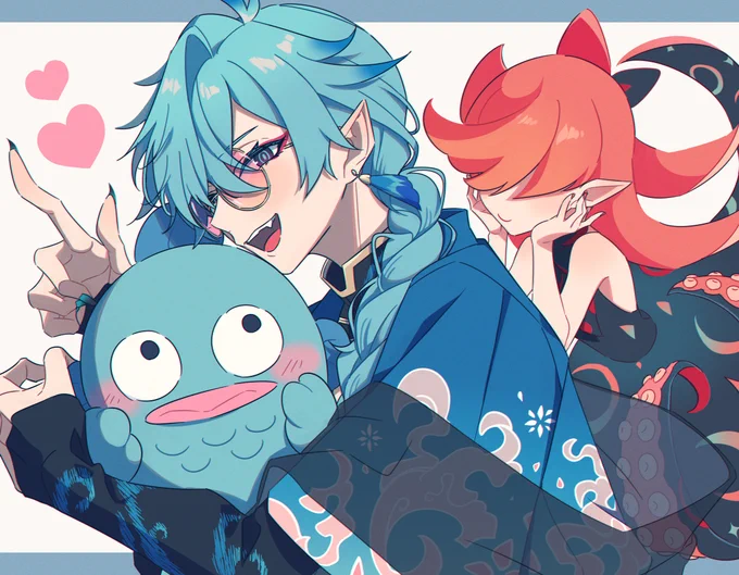 ハンギョンとハンギョドンとリリちゃん  #Fragari_Art