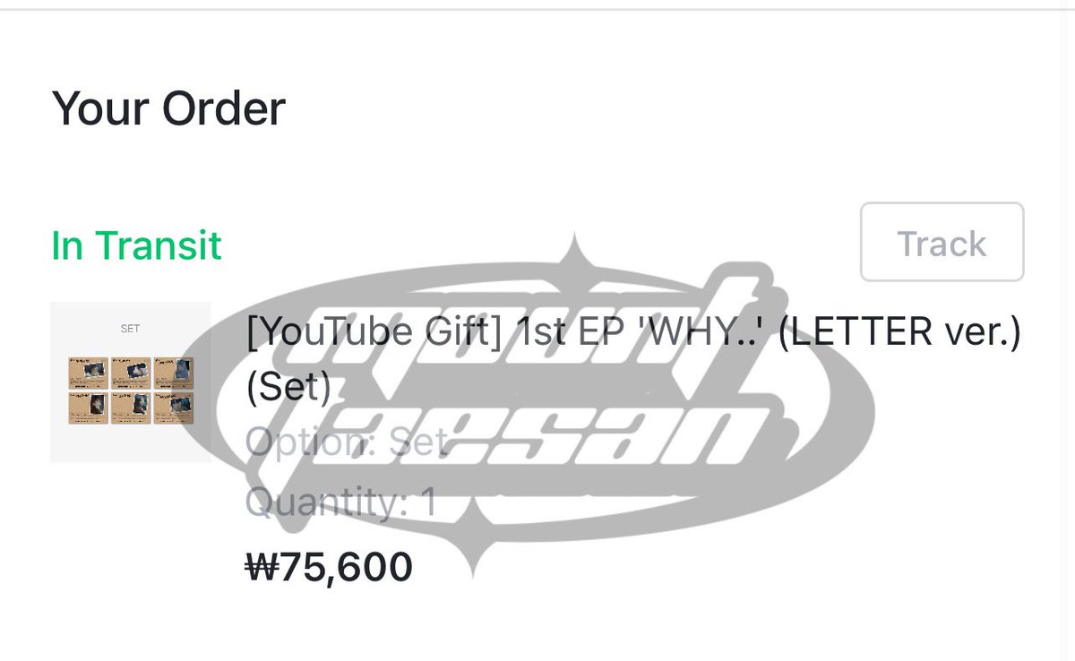 mounttaesan's tweet photo. [ᨒ] — #mountsnupdates

↦ Youtube gift is now in transit to my KR address 🖤 https://t.co/Vw9PHRL1p5