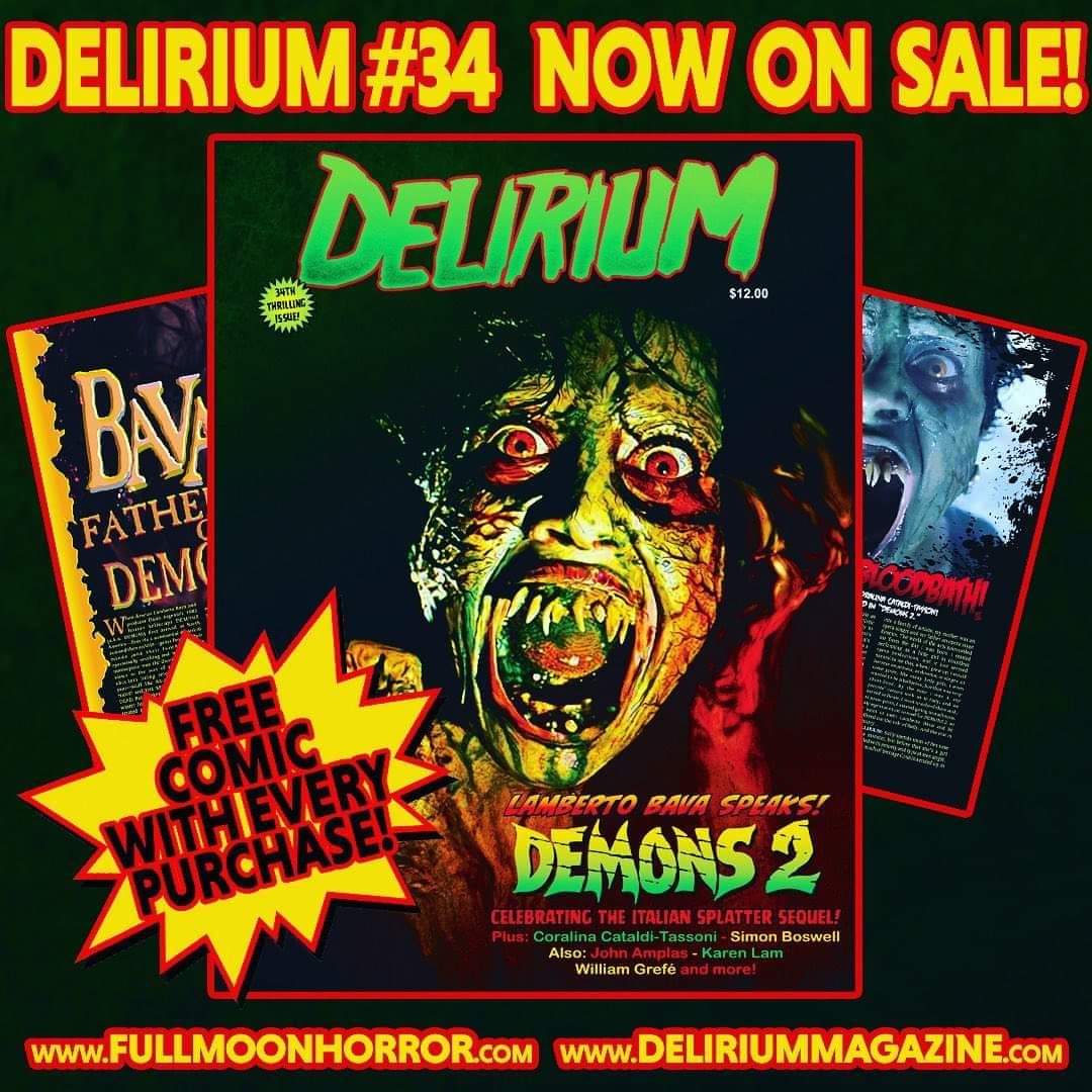 DELIRIUM MEDIA (@deliriumagazine) on Twitter photo DELIRIUM #34 with Lamberto Bava's DEMONS 2 on the cover is available at fullmoonhorror.com!
<a href="/kinky_horror/">Diana “Darcy the Mail Girl” Prince 🤠💌</a> #TheLastDriveIn #Mutantfam #Shudder DELIRIUM #34 with Lamberto Bava's DEMONS 2 on the cover is available at fullmoonhorror.com!
<a href="/kinky_horror/">Diana “Darcy the Mail Girl” Prince 🤠💌</a> #TheLastDriveIn #Mutantfam #Shudder