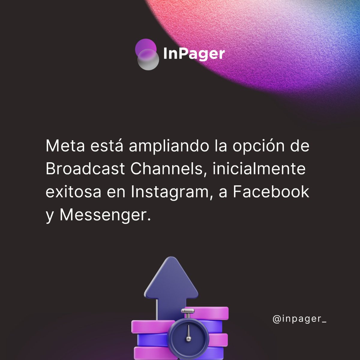 InPager's tweet photo. 📲¡Hola Marketers! 

¿Cómo están? 

💡Meta amplía sus Broadcast Channels📱

#marketing #podcast #redessociales #contentcreator #influencermarketing https://t.co/gKvRvC1IpA