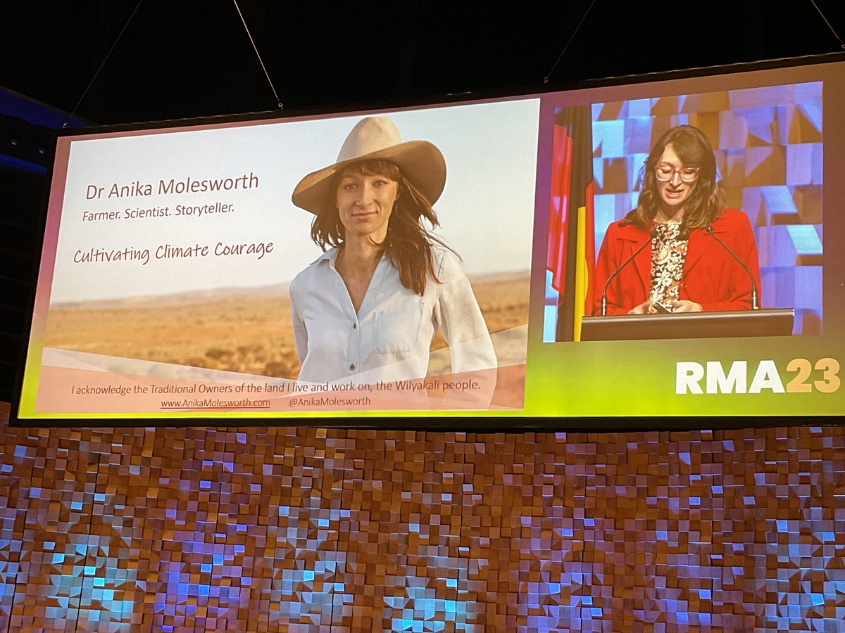 Climate Change and Health @AnikaMolesworth Farmer Scientist and Storyteller #RMA23 @acrrm Nexus between planetary health and human health -Cultivating Climate Courage. @DCCEEW @AusAntarctic