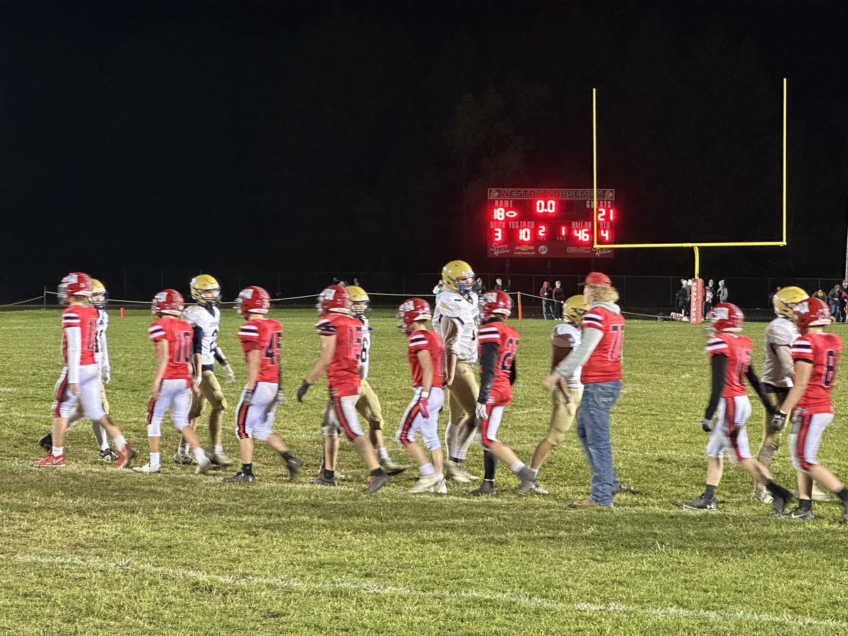 TravisBOUND's tweet photo. Watertown Luther Prep goes on the road and beats Westby 21-18 in a Division 5 opening playoff game, the @kwiktrip and Wisconsin Dairyland Game of the Week. See ya next time folks, watch out fer deer. #wisfb https://t.co/YYKhzoqaFn