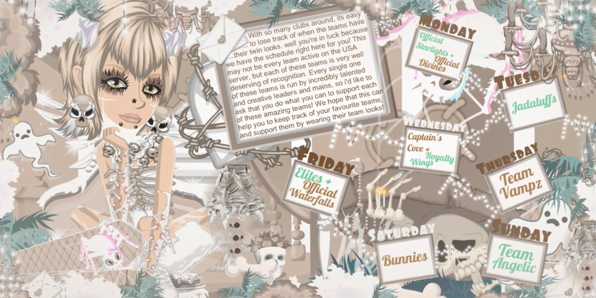 sundecayed's tweet photo. ★ Hey Moviestars! Want to keep track of your favourite USA Teams? We've got the artbook for you!  Mine and several other teams have created a schedule for weekly twin look posts! Creds for putting the schedule together go to Alicia and Alina + Alina made the artbooks opening https://t.co/qbiKoLoAwy