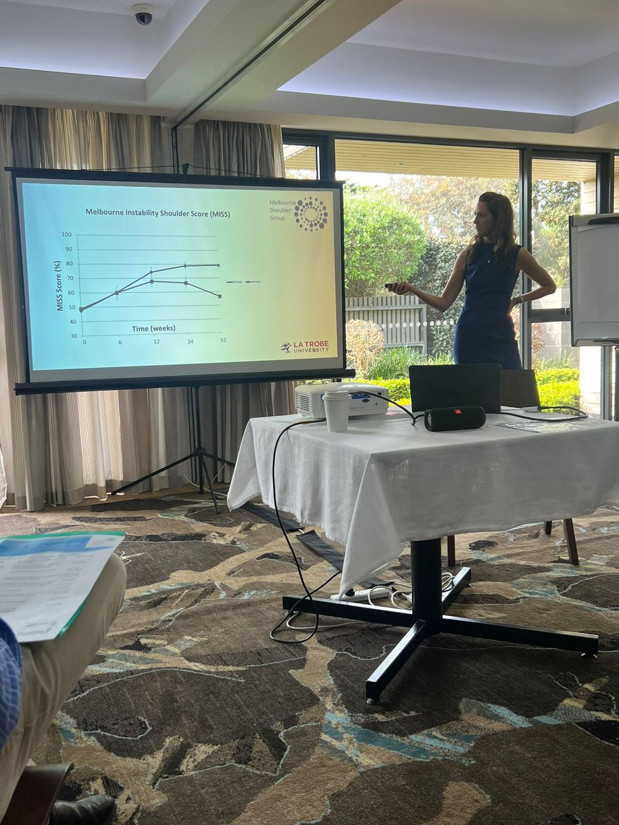 Sarah Warby (@drsarahwarby) on Twitter photo Excited to present the 52 week results of our RCT investigating two rehab programs for multidirectional instability -at the VSES meeting in flinders. Watson group hold sig. improvements at 52 weeks while Rockwood group regress. Sig. dif btw groups.
<a href="/MelbShGroup/">Melbourne Shoulder Group</a> <a href="/LynWatsonCourse/">Lyn Watson Shoulder Courses</a> Excited to present the 52 week results of our RCT investigating two rehab programs for multidirectional instability -at the VSES meeting in flinders. Watson group hold sig. improvements at 52 weeks while Rockwood group regress. Sig. dif btw groups.
<a href="/MelbShGroup/">Melbourne Shoulder Group</a> <a href="/LynWatsonCourse/">Lyn Watson Shoulder Courses</a>
