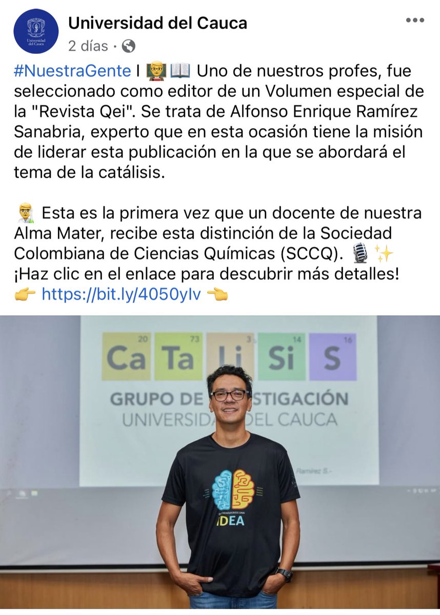 Felicitaciones a nuestro Profe 💯 Aquí el link de la nota bit.ly/4050yIv