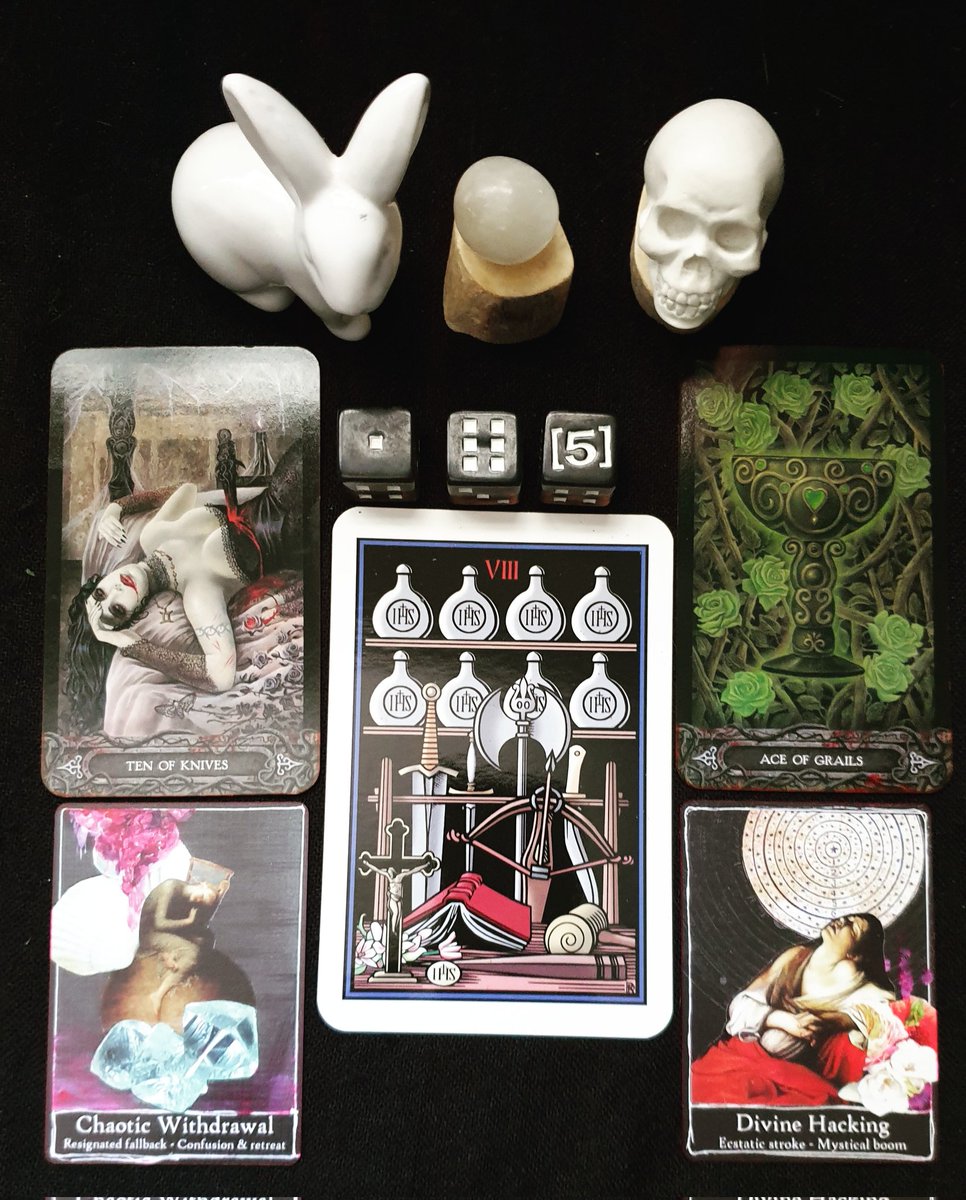 WOracles's tweet photo. #tarotdiarydaily
🔮the Vampire tarot by Robert M Place
🔮the tarot of Vampyres by Ian Daniels
🔮Craft decadence oracle
Contact me whiterabbitoracles1313@gmail.com For your paid private reading
I will never solicit readings in your DMs
#followthewhiterabbit
#tarotreaderofX https://t.co/NHyjQJozGz