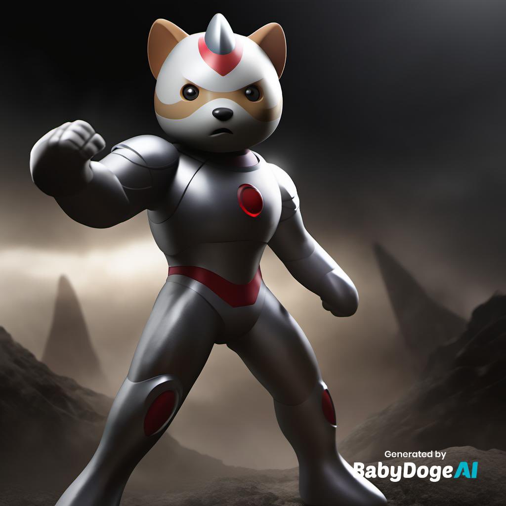 Kingdabao's tweet photo. 🐶💖#BabyDogeAi Prompt :

“Create BabyDoge Ultraman, making an attacking stance in the chaotic battlefield, dark black tone, dystopia, ultra-detailed, 4K image quality”

Try Now :
https://t.co/sBcSVjfipb
🐶🔜🦁🔥🔥🔥🚀🚀🚀🌖

(3/3) https://t.co/o0RSdeN78B