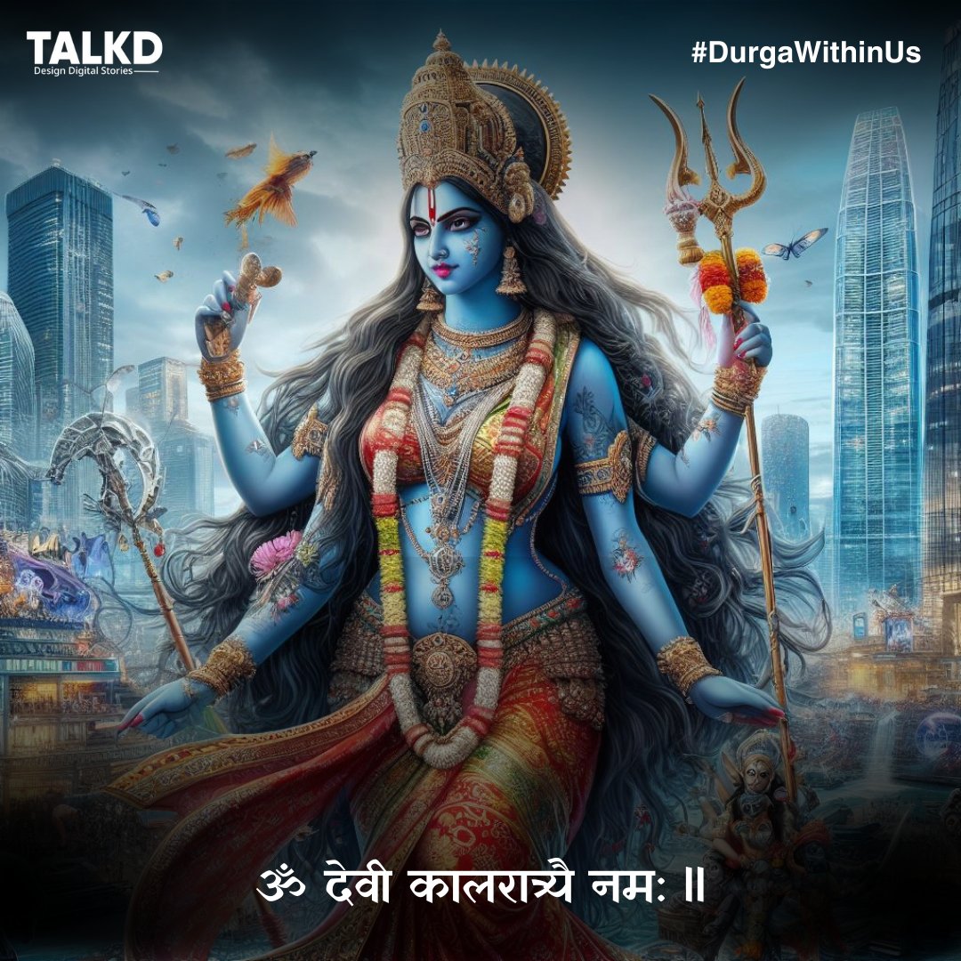 talkdInc's tweet photo. Day 7 of Navratri, honoring Goddess Kalaratri teaches us to destroy ignorance and evil. At talkd, we use these qualities to eliminate obstacles, negativity, and complacency, paving the way for excellence.
#GoddessKalratri #Talkd #Navratri2023 #NavratriDay7 https://t.co/zJoR4j3agT