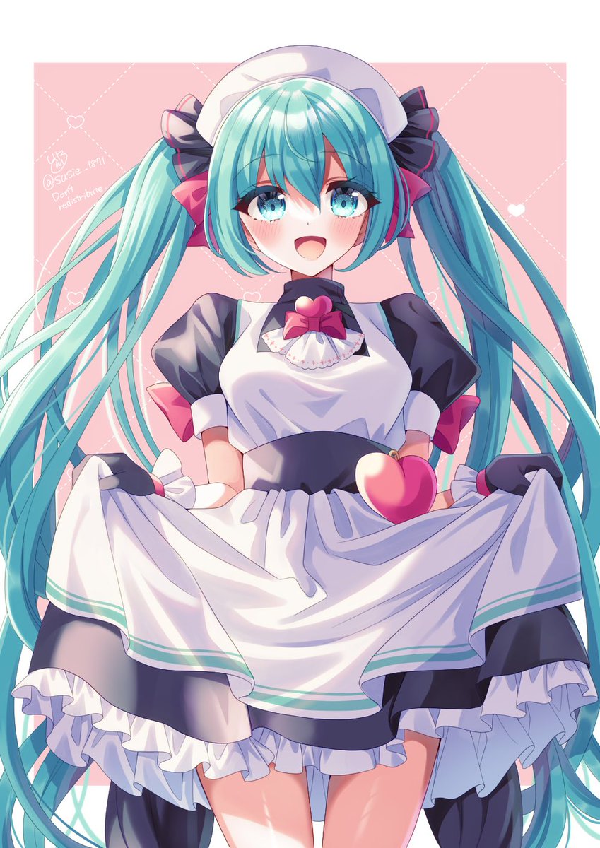 ナースミクさんができるまで  #このタグを見た人はラフ画とその完成絵を見せる