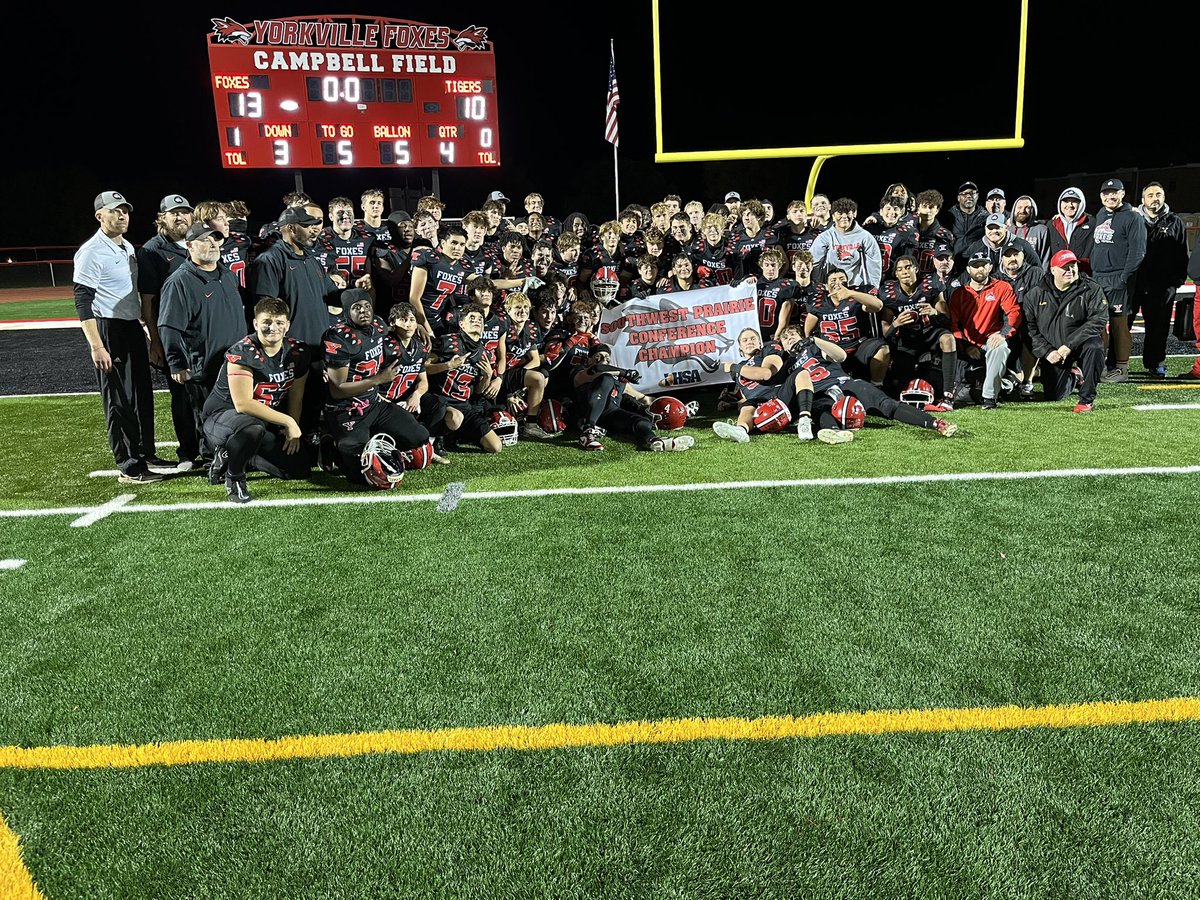 Yorkville football conference champs for first time since 1989.