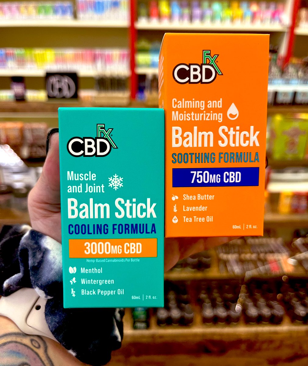 WildLeafTobacco's tweet photo. Experience the soothing power of @cbdfx muscle and joint balm stick! Whether you choose the cooling or soothing formula, it’s your go to for relieving discomfort and supporting muscle recovery! Nature’s remedy in a stick! #Wellness #CBD #cbdworks #cbdfx https://t.co/dqFlTzlqBx https://t.co/oQeSj0vmRR